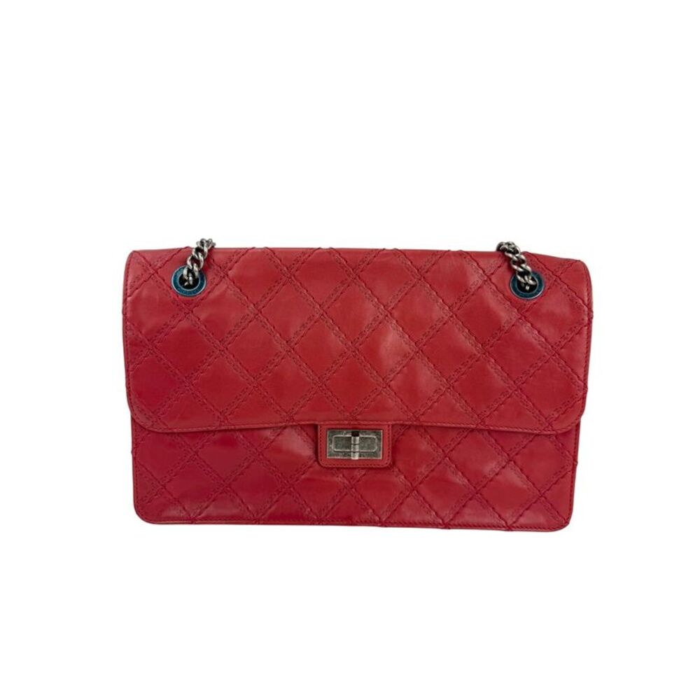 Chanel Calfskin CC Crave Reissue Crown Jumbo Flap Light Red Bag